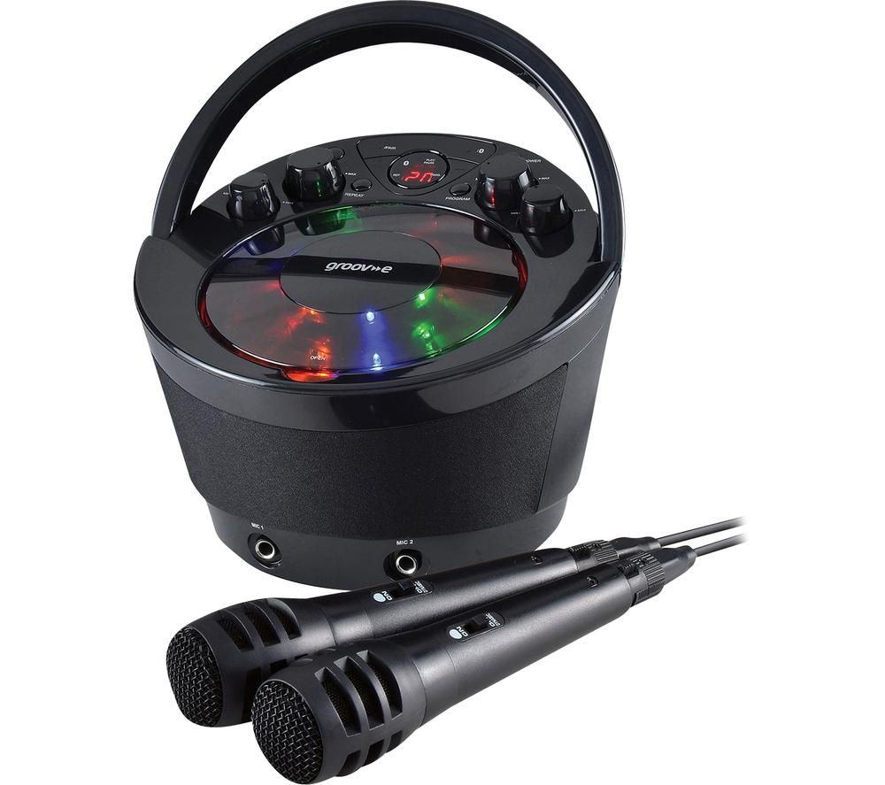 GROOV-E GV-PS923-BK Portable Bluetooth Karaoke Boombox - Black