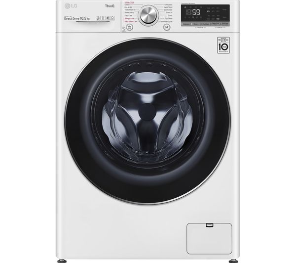 Image of LG TurboWash with AI DD V7 F4V710WTSE WiFi-enabled 10.5 kg 1400 Spin Washing Machine - White