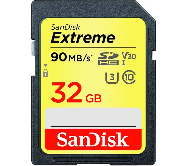 Image of SANDISK Extreme Class 10 SDHC Memory Card - 32 GB