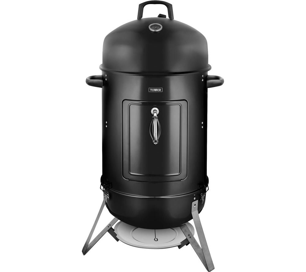 TOWER T978505 Grill Charcoal BBQ & Smoker - Black
