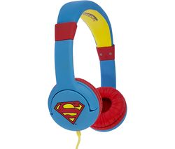 DC0262 Superman Man of Steel Kids Headphones - Blue