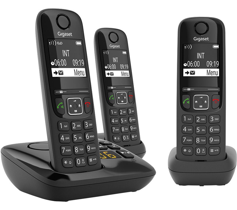 GIGASET AS690A Cordless Phone Triple Handsets Fast Delivery Currysie