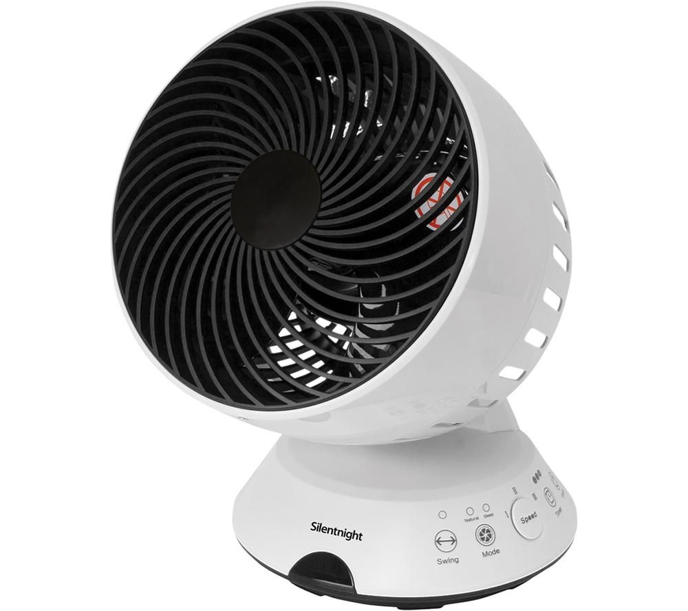 SILENTNIGHT 38190 8" Desk Fan - Black & White