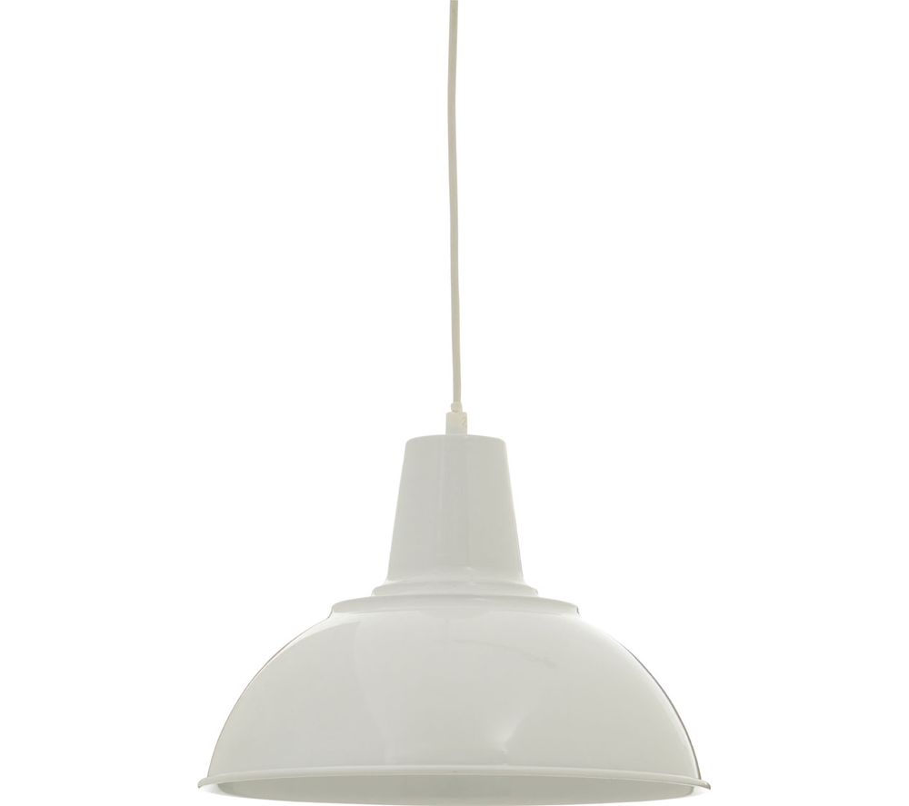 by Premier Bryen Metal Pendant Ceiling Light - White
