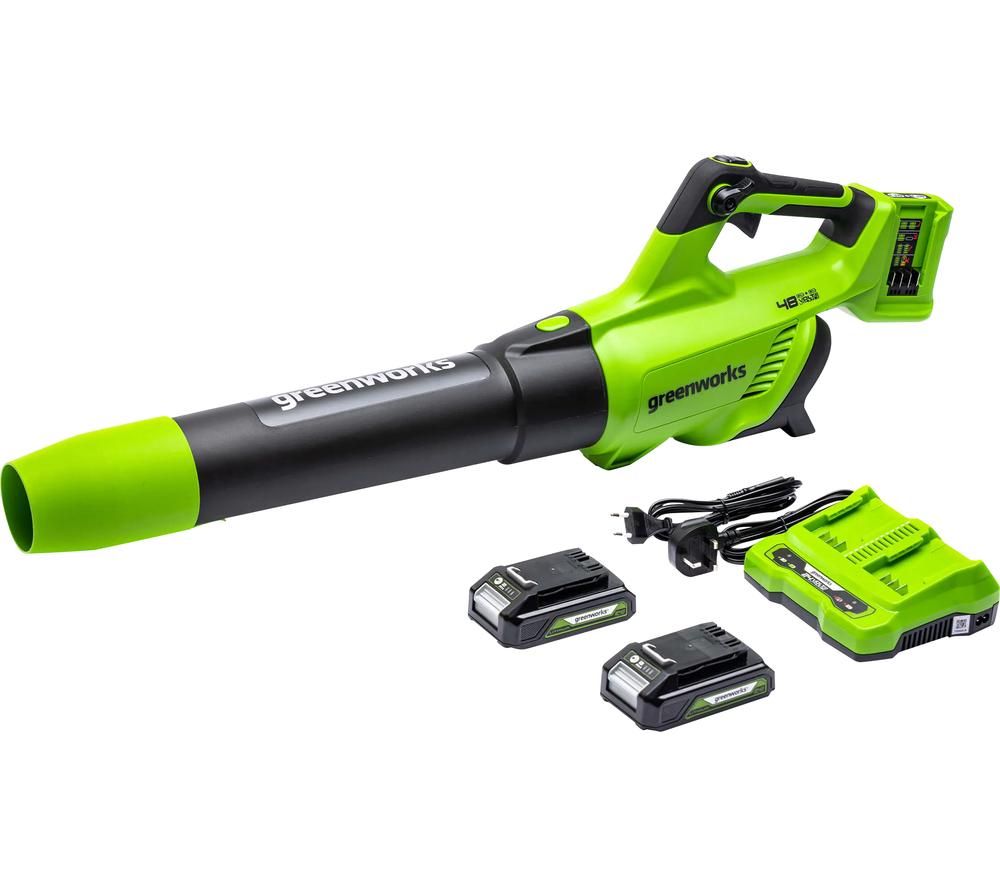 GWG24X2ABK2X Leaf Blower with 2 Batteries - Black & Green