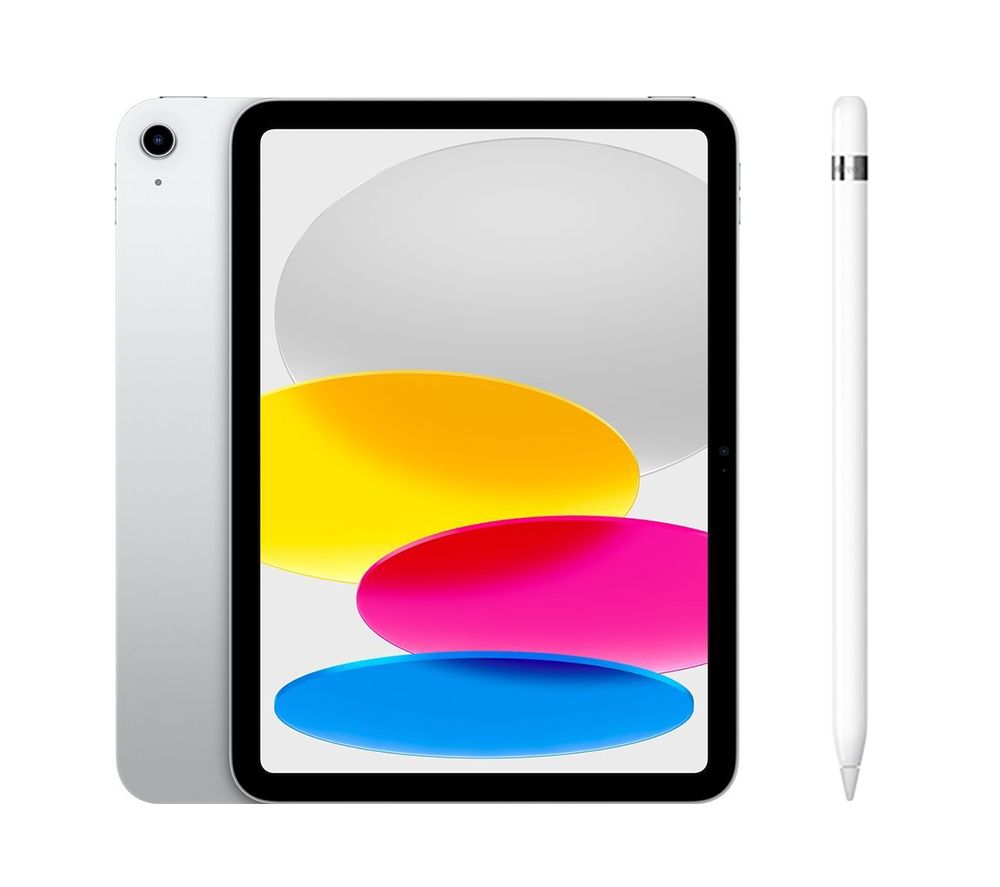 10.9” iPad (2022, 64 GB, Silver) & Pencil (1st Generation) Bundle