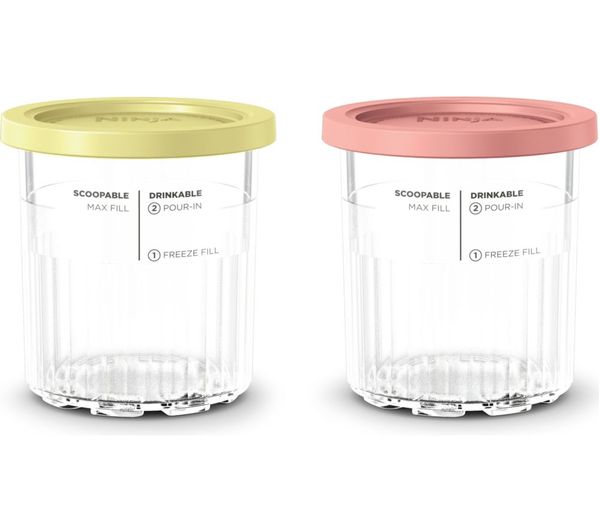 An image of NINJA NC501UK Creami Ice Cream Maker Dessert Tubs - Set of 2