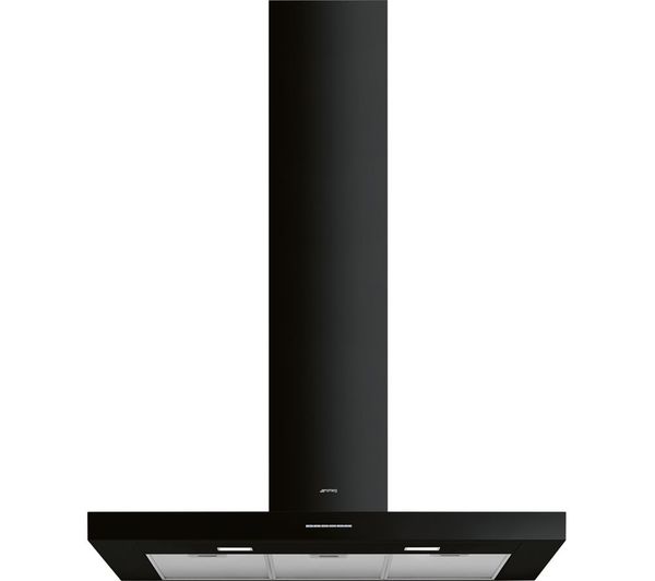 An image of SMEG KBT100BL Chimney Cooker Hood - Black