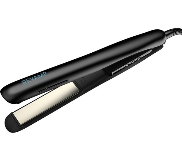 An image of REVAMP ST-1850BK-GB Ion Shine Infrared Ceramic Hair Straightener - Black
