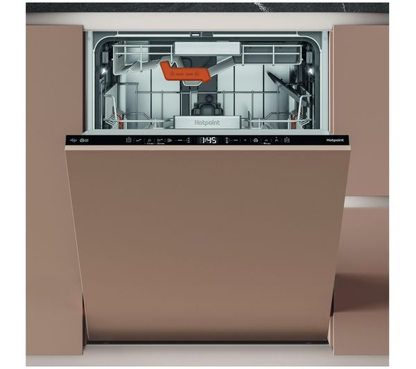 An image of HOTPOINT Hydroforce H8IB15M4TS UK Full-size Fully Integrated Dishwasher