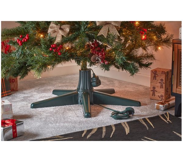 An image of SMART GARDEN Three Kings Rotating Tree Stand - Green