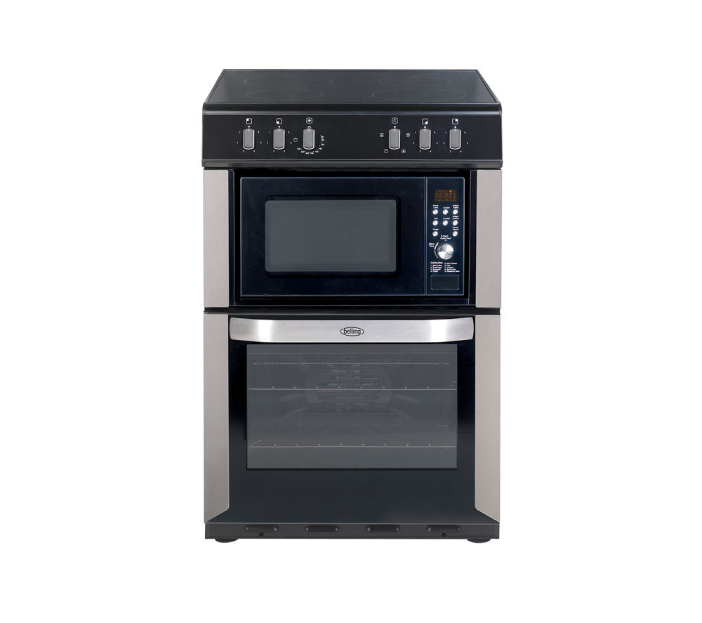 BELLING FSE60DOMW Electric Cooker with Microwave Oven - Stainless Steel, Stainless Steel