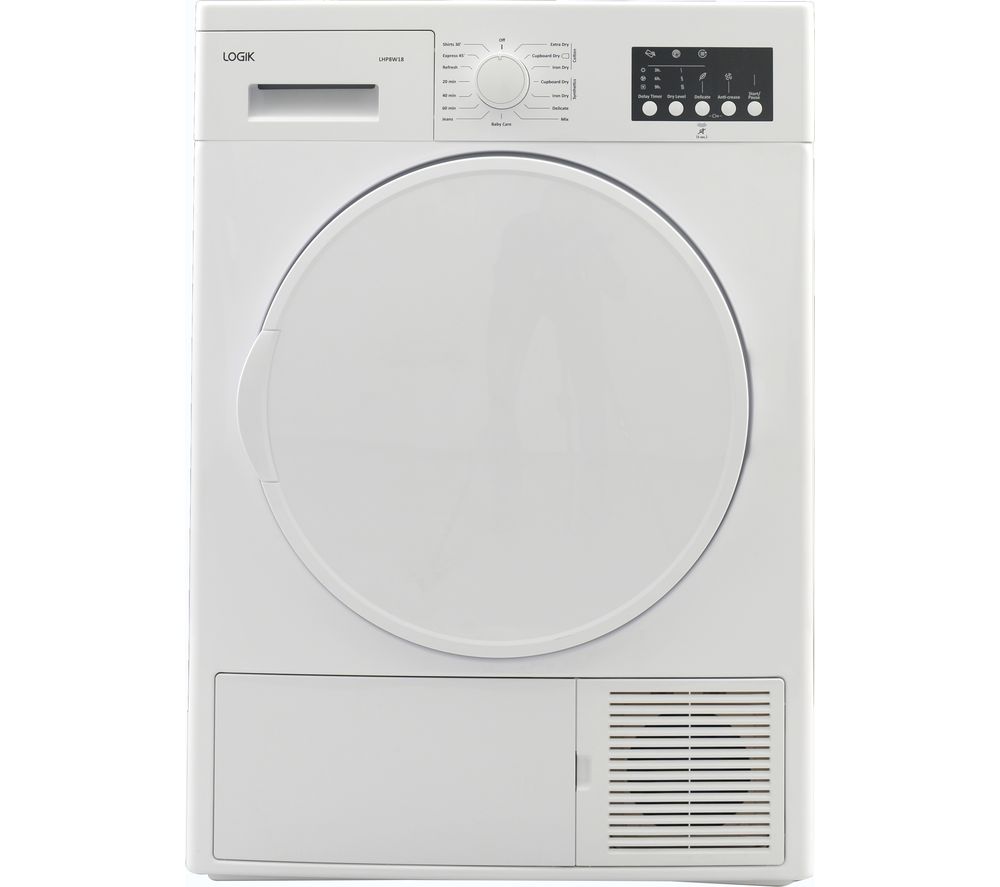 LOGIK LHP8W18 8 kg Heat Pump Tumble Dryer