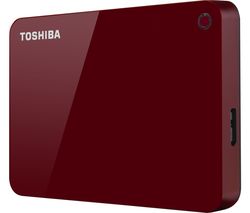 TOSHIBA Canvio Advanced HDTC910ER3AA Portable Hard Drive - 1 TB, Red