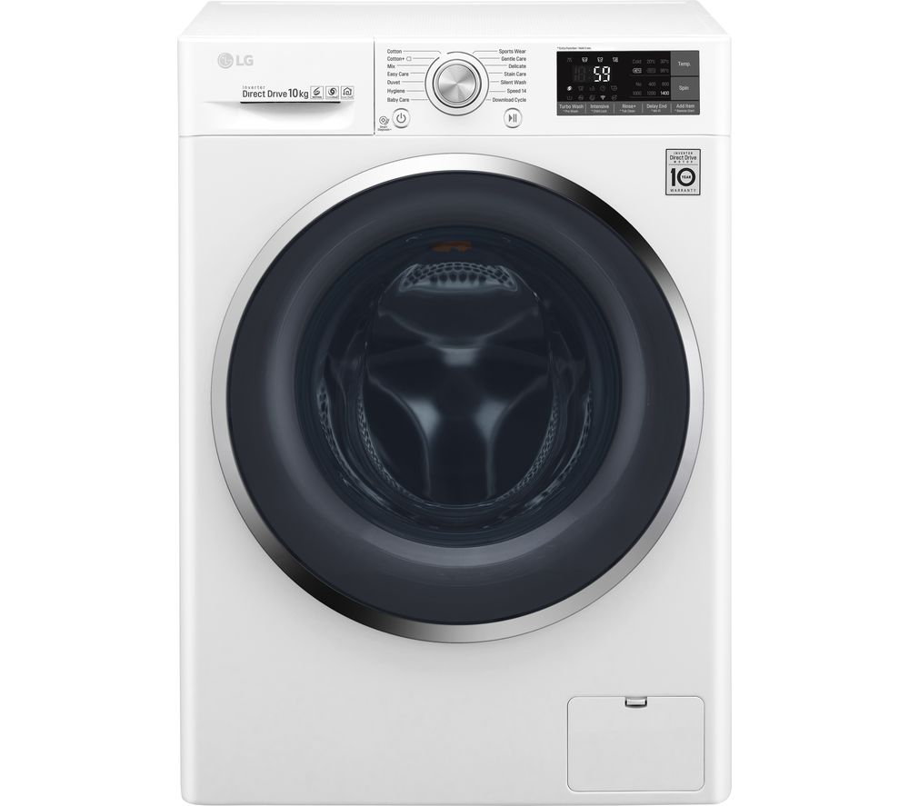 LG FH4U2JCN2 Smart 10 kg 1400 Spin Washing Machine – White, White