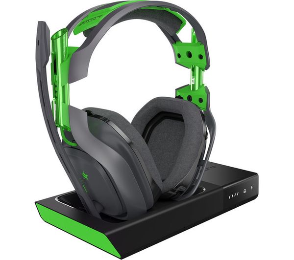 ASTRO A50 Wireless 7.1 Gaming Headset & Base Station - Grey & Green, Grey