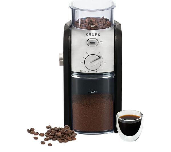 Krups Expert Burr Gvx23140 Electric Coffee Grinder Black Stainless Steel