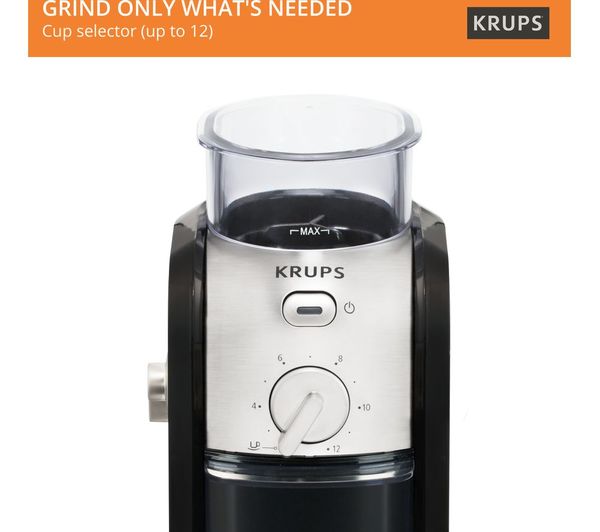GVX231 KRUPS Expert Burr GVX23140 Electric Coffee Grinder Black