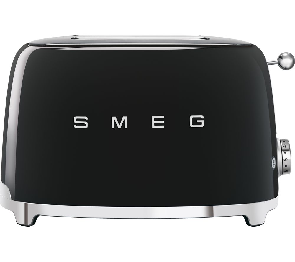 SMEG 50's Retro TSF01BLUK 2-Slice Toaster - Black, Black