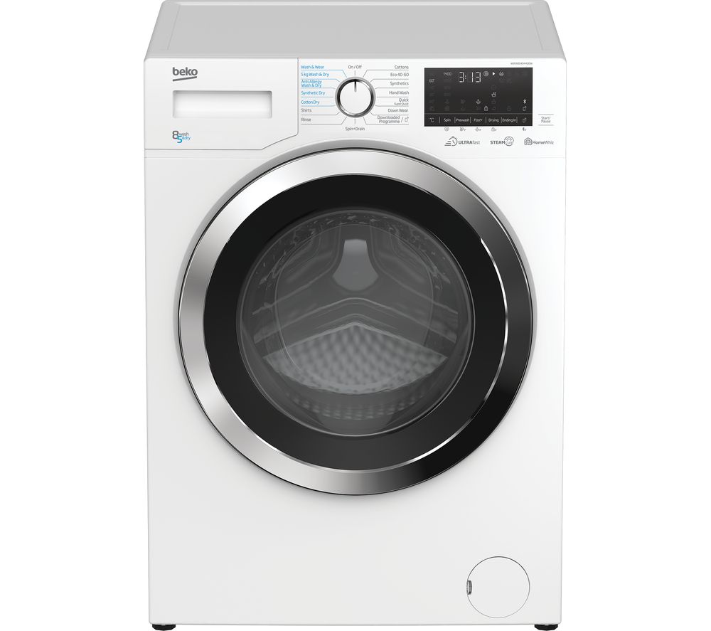 BEKO Pro Ultrafast RecycledTub WDEX854044Q0W Bluetooth 8 kg Washer Dryer - White