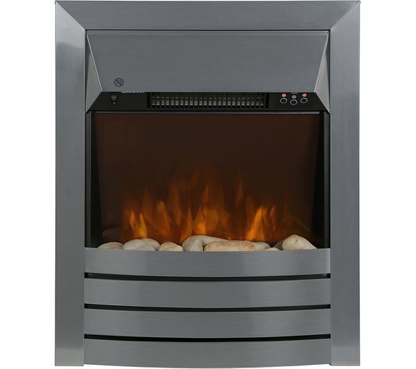 ZANUSSI ZEFIST1001S Wall Mounted Electric Fireplace - Stainless Steel