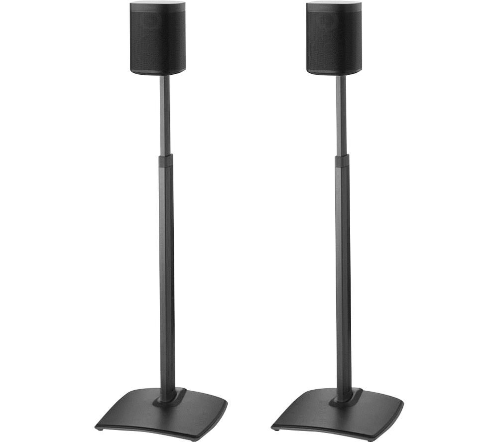 SANUS WSSA2-B2 Sonos Play 1 / Play 3 Speaker Stand - Black, Pack of 2