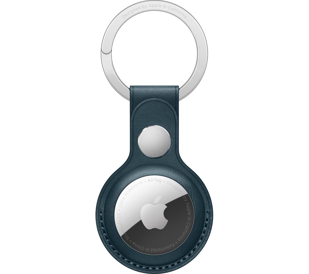 Apple AirTag Leather Key Ring - Baltic Blue 0