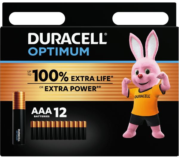 Duracell Optimum Aaa Alkaline Batteries Pack Of 12