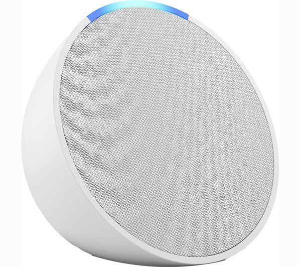 Image of AMAZON Echo Pop (1st Gen) Smart Speaker with Alexa - Glacier White