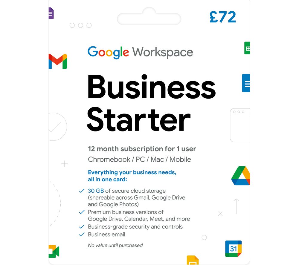Workspace Business Starter - 1 year for 1 user