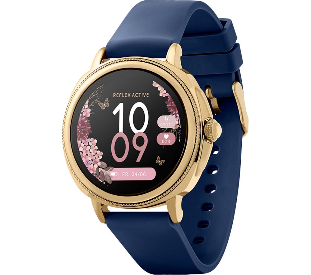 Series 25 Smart Watch - Gold & Navy, Silicone Strap