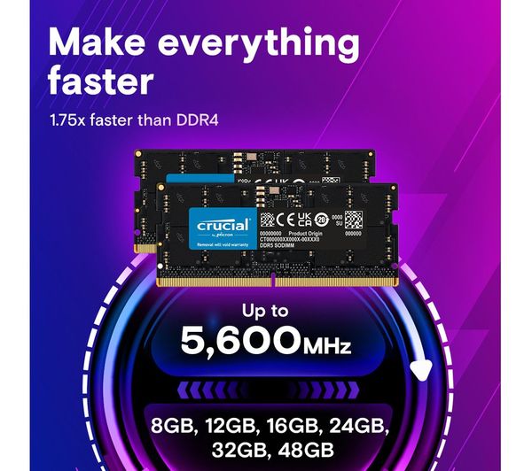 CRUCIAL DDR5 4800 MHz Laptop RAM - 8 GB - 000000000007324882