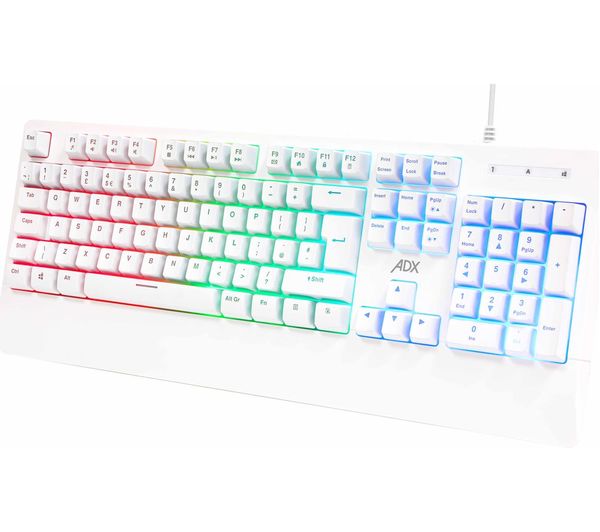 ADX ADXCOM3W25 Firebundle Gaming Keyboard & Mouse Set - White