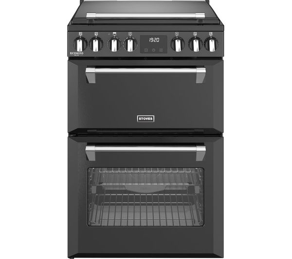 Stoves Richmond Deluxe 60ei Electric Induction Mini Range Cooker Black Chrome