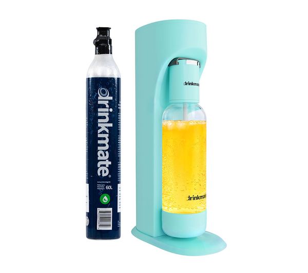 An image of DRINKMATE OmniFizz Sparkling Water Maker with 1 CO2 Cylinder - Arctic Blue