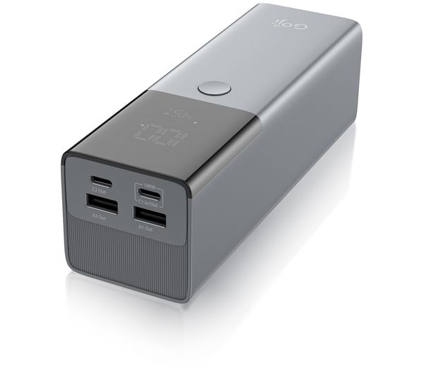 An image of GOJI G6P14026C 25000 mAh Portable Power Bank - Grey