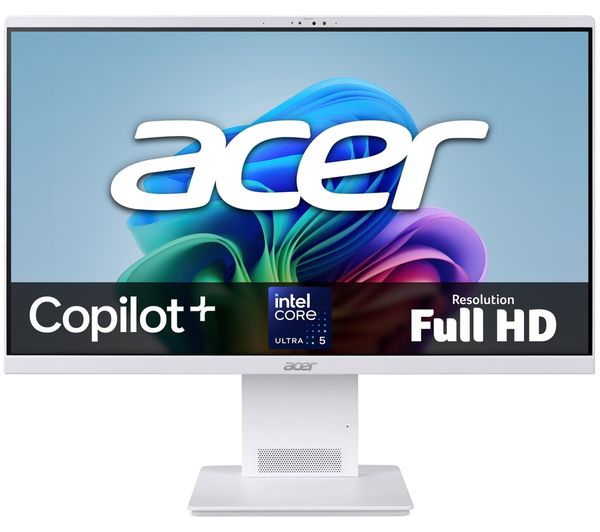 An image of ACER Aspire S24B 23.8" All-in-One PC - Intel® Core™ Ultra 5, 512 GB SSD, White