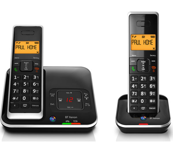 BT BT Xenon 1500 Twin 2 Handset Home Landline Telephone With Answer Machine Phone 
