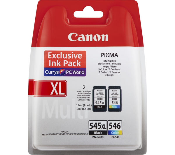Image of CANON PG-545XL/CL-546 Tri-colour & Black Ink Cartridges - Multipack
