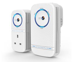 BT Home Hotspot Plus 1000 WiFi Powerline Adapter Kit - Twin Pack