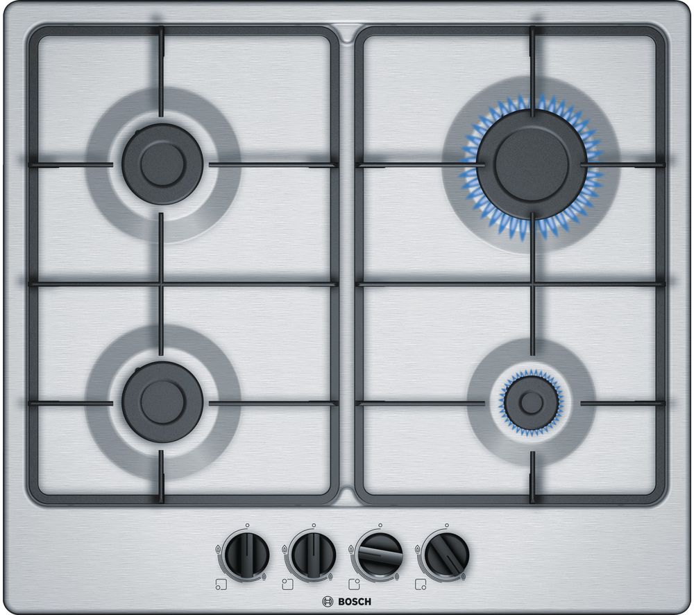 BOSCH Serie 4 PGP6B5B60 Gas Hob - Stainless Steel