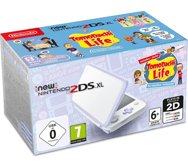 NINTENDO 2DS XL & Tomodachi Life - White & Lavender, White