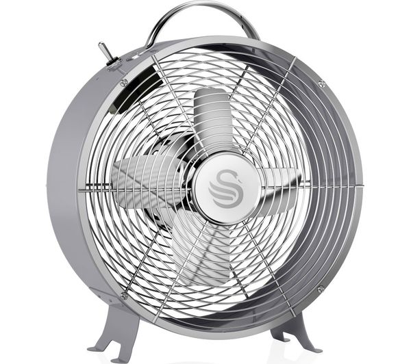 Swan Retro Sfa12630grn Portable 8” Desk Fan Grey