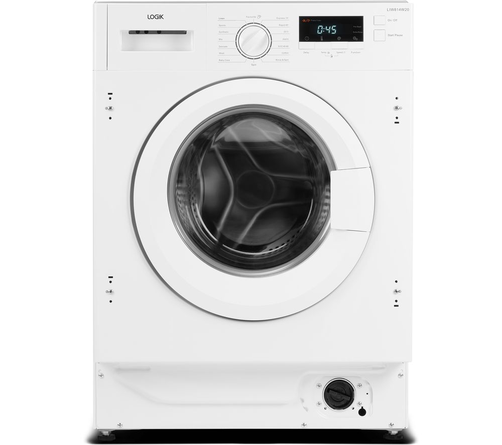 LOGIK LIW814W20 Integrated 8 kg 1400 Spin Washing Machine Review