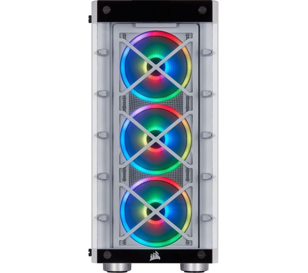 Buy CORSAIR iCUE 465X RGB ATX Mid-Tower PC Case - White | Free Delivery | Currys