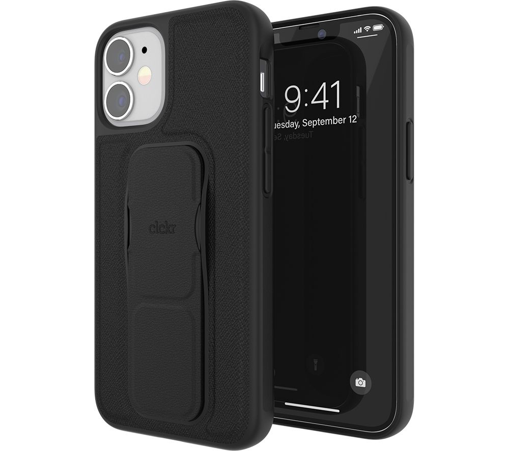 CLCKR iPhone 12 mini Saffiano Case - Black