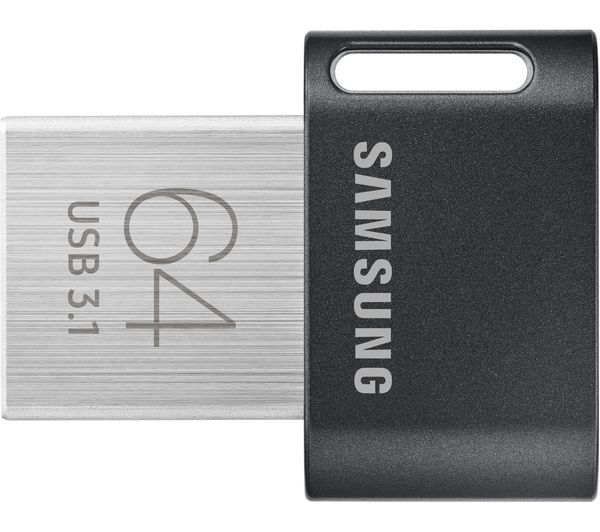 Image of SAMSUNG FIT Plus USB 3.1 Memory Stick - 64 GB, Silver
