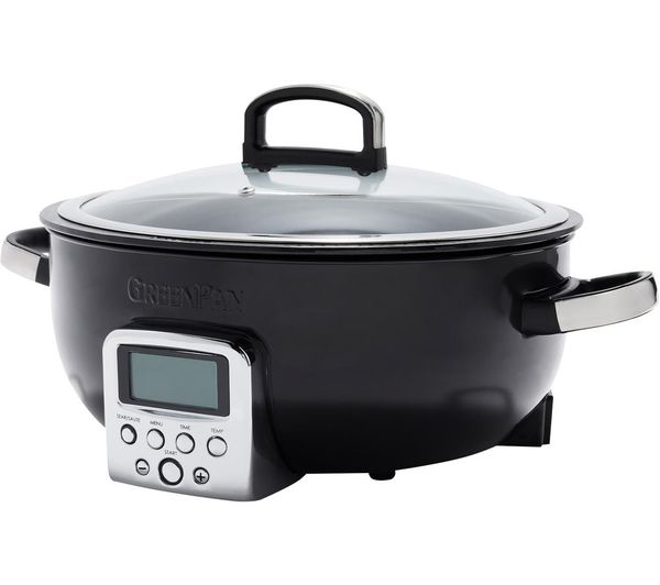 An image of GREENPAN Omni CC005286-001 Multicooker - Black
