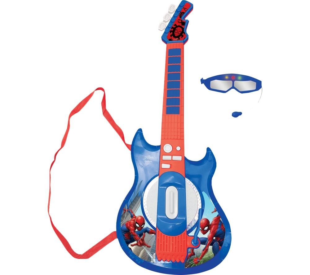 Spider-Man Electric Toy Guitar - Red & Blue