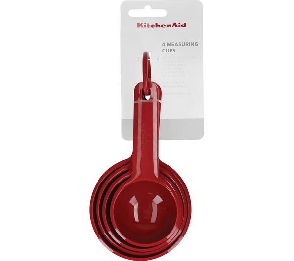 Kitchenaid Kqg058ohere 4 Piece Measuring Cup Set Red